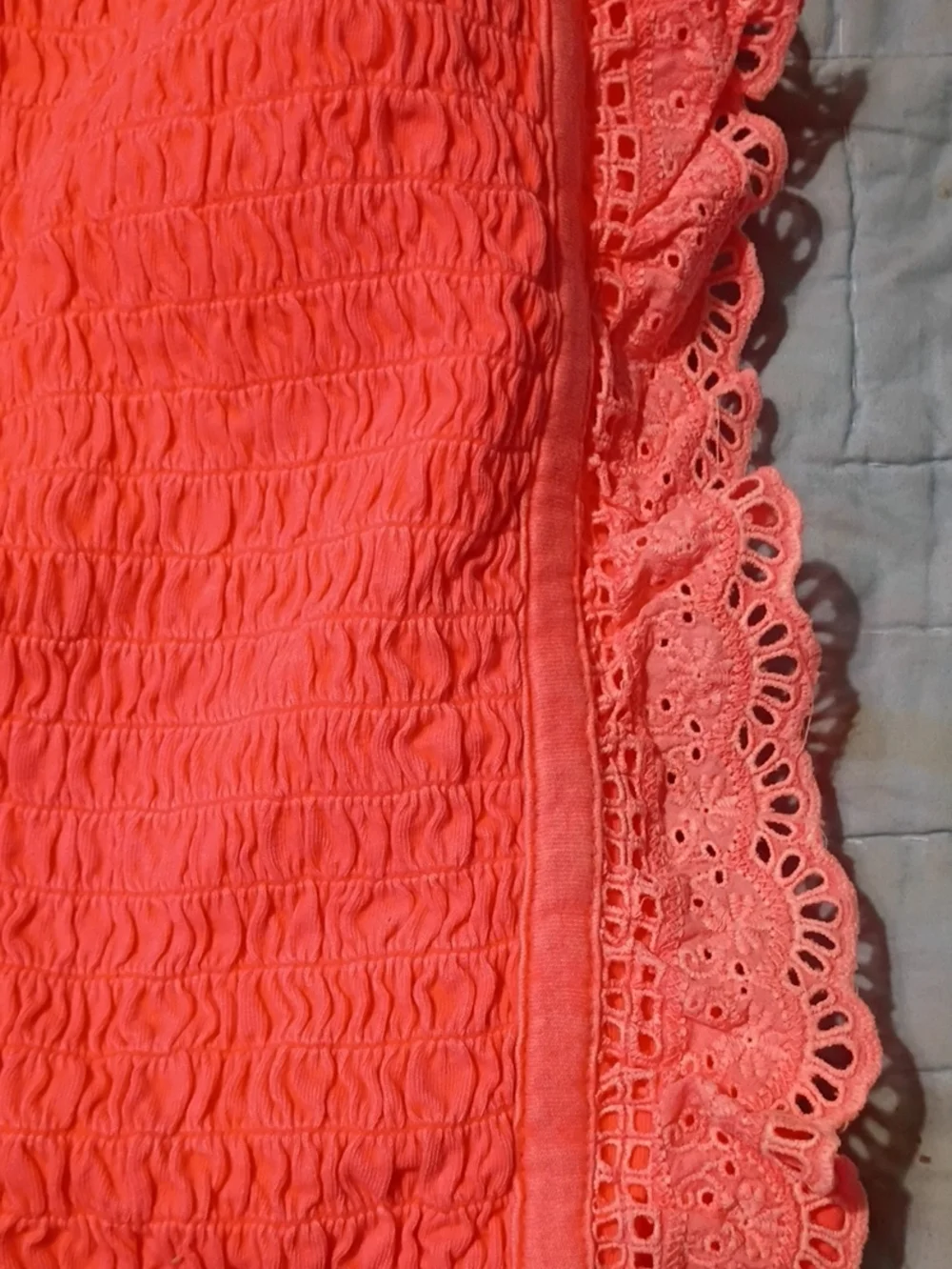 New Justice Girls Size 10 Medium Coral Fashion Grommet tank .